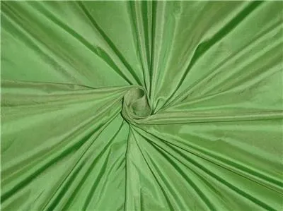 100% Pure Silk Taffeta Fabric 30 momme Apple Green Color 54" wide TAF274