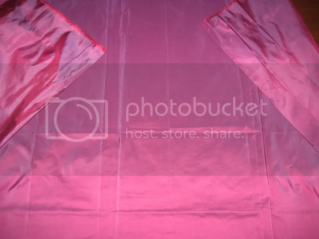 100% Pure SILK TAFFETA FABRIC Pink x Purple continuous piece 54&quot;