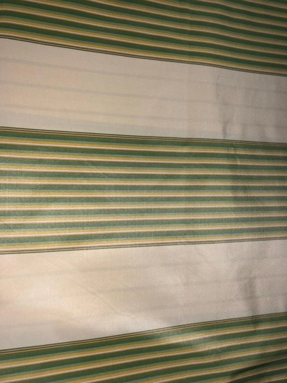 100% Silk Taffeta Fabric shades of green,gold and cream Stripes TAFS161[1] 54&quot; wide