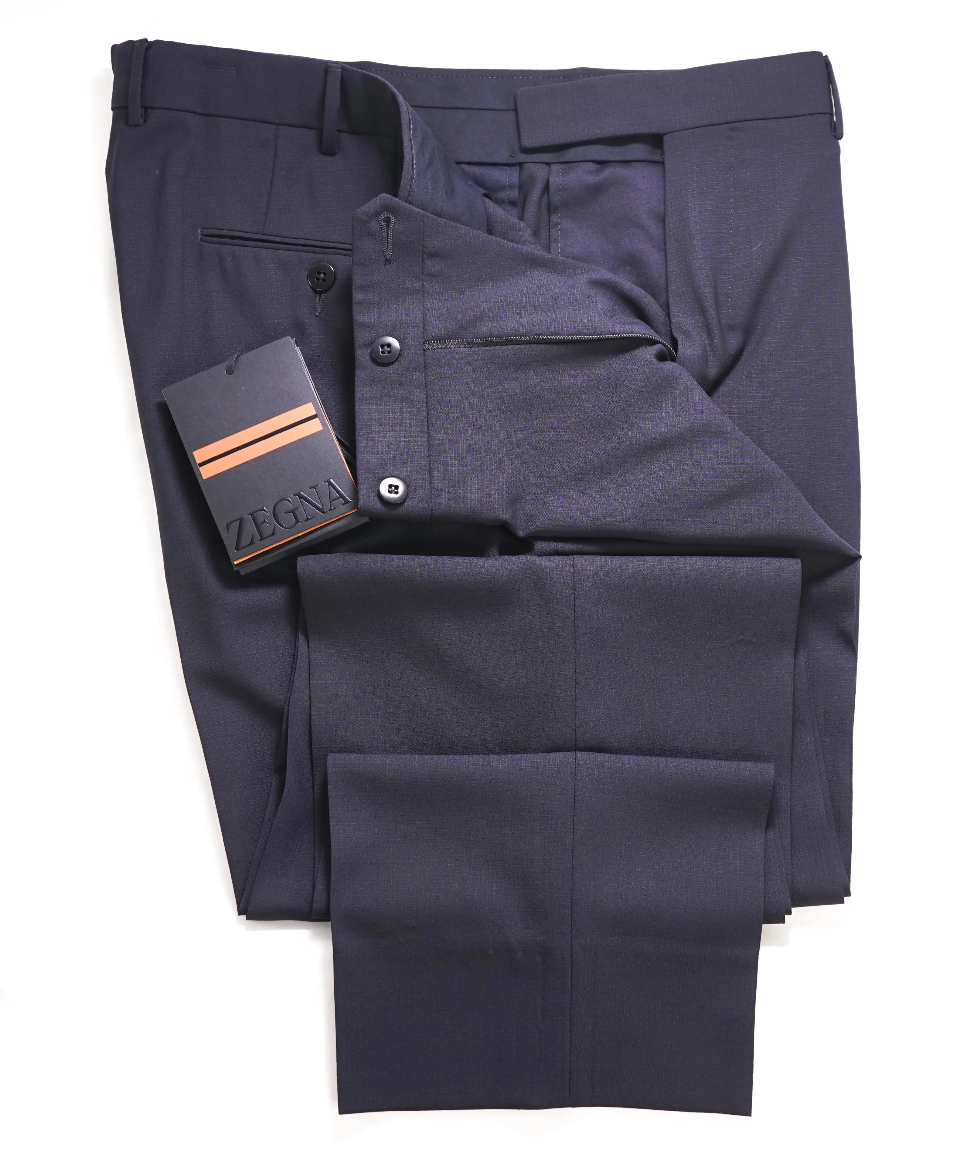 $890 ERMENEGILDO ZEGNA -"High Performance All Season" Navy Pants - 36W