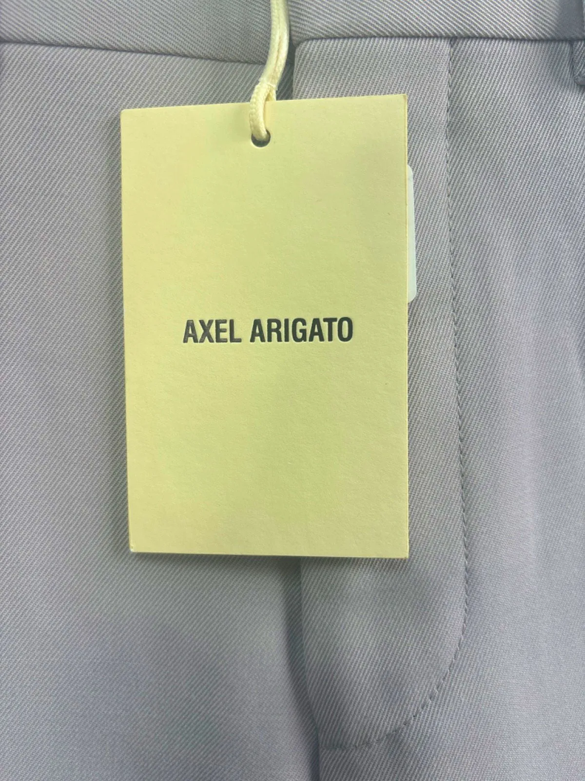 Axel Arigato Pale Beige Supper Straight Wool Trousers XS