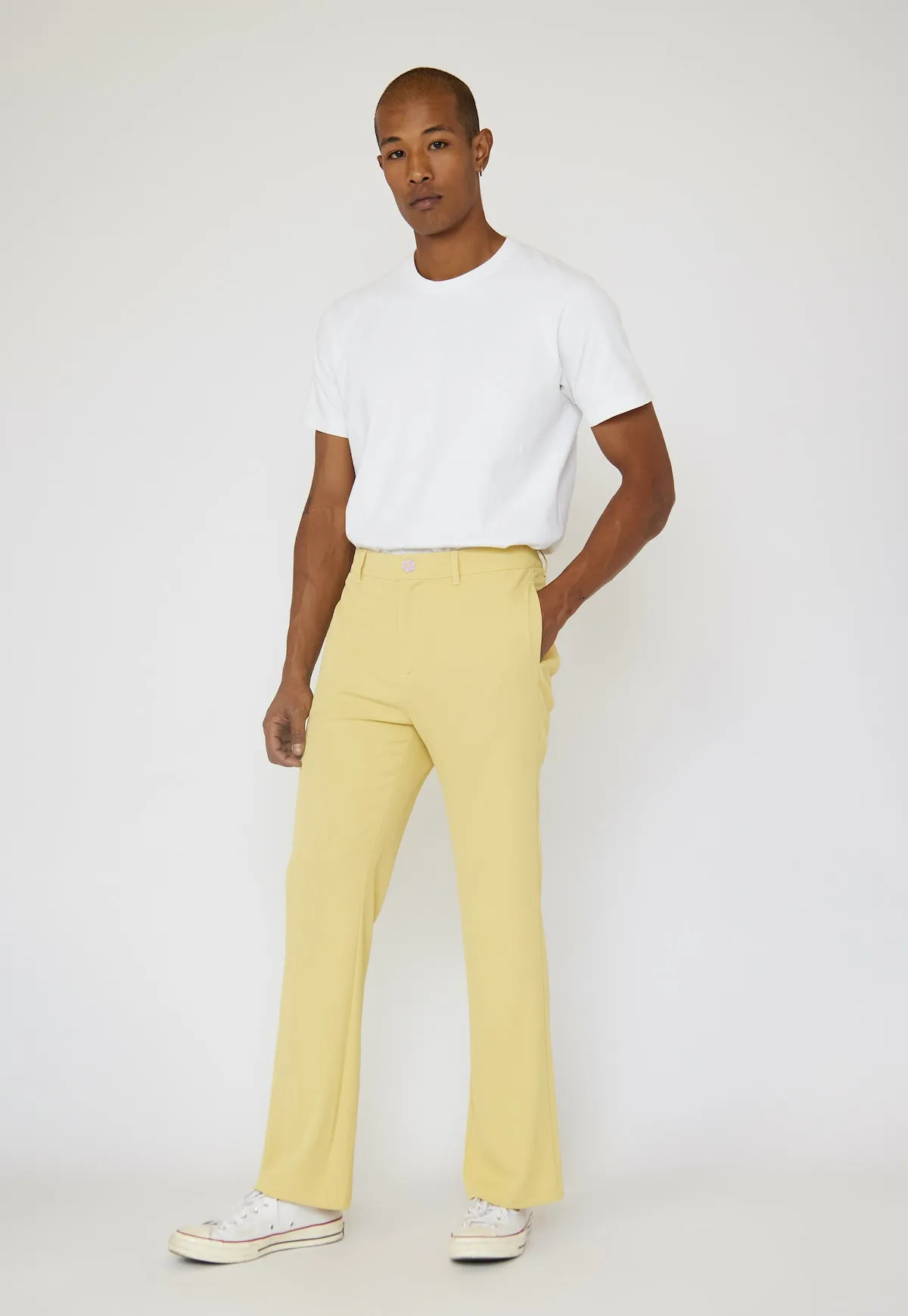 Banana Cream Flared Trousers