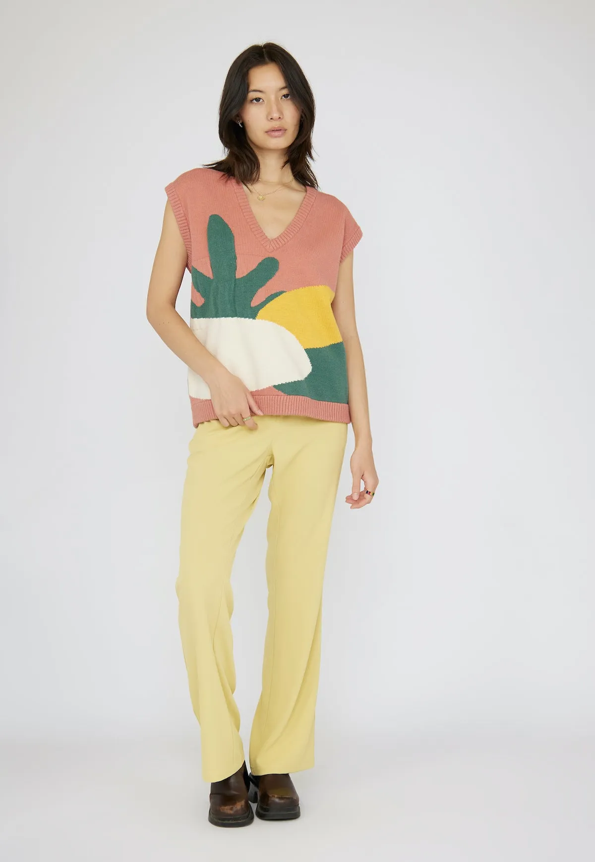 Banana Cream Flared Trousers