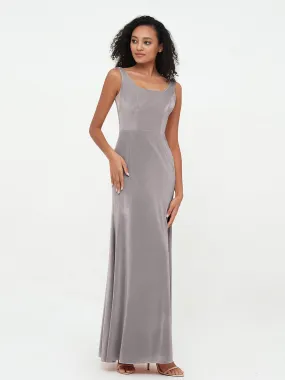 Bateau Neck Mermaid Long Velvet Dresses Silver Plus Size