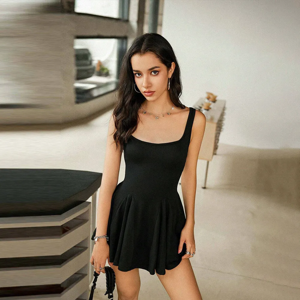 Black Sling Mini Dresses For Summer Wholesale Womens Clothing N3824072000234