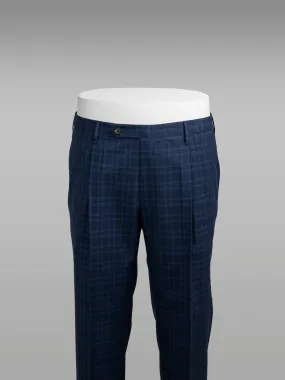 Blue check wool trousers SUMMER