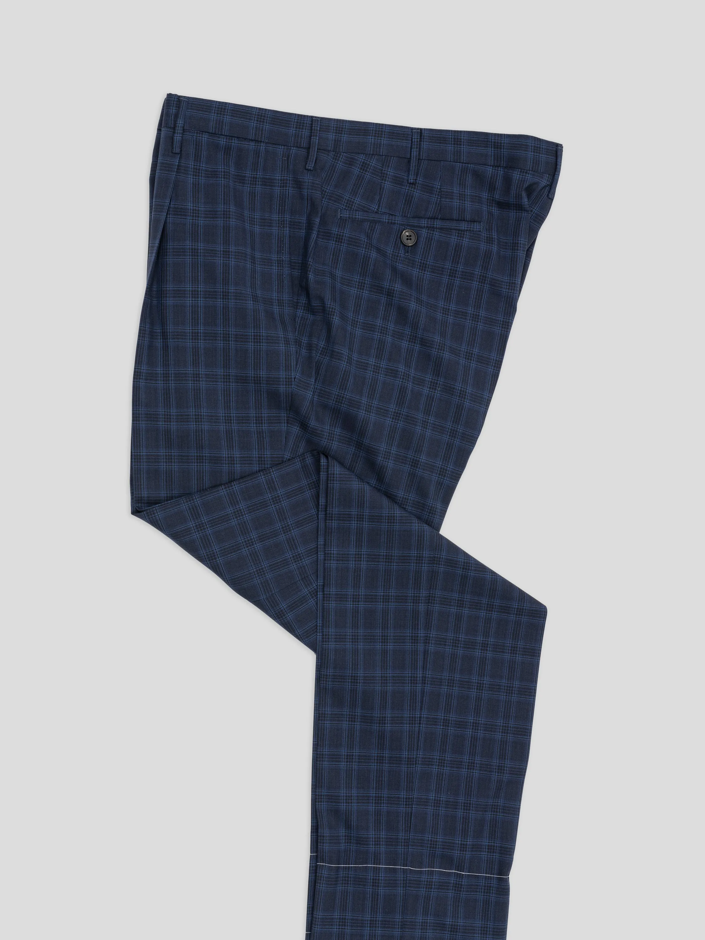 Blue check wool trousers SUMMER