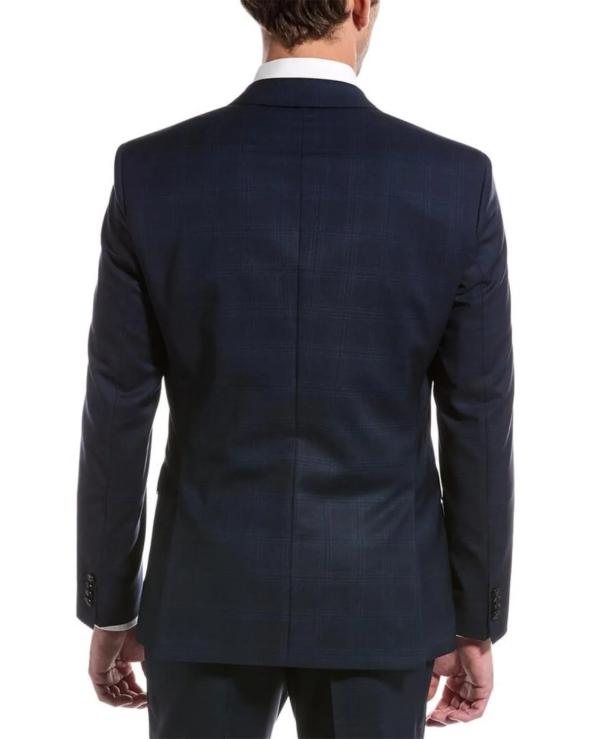 BOSS Hugo Boss Plain Check Slim Fit Wool Jacket