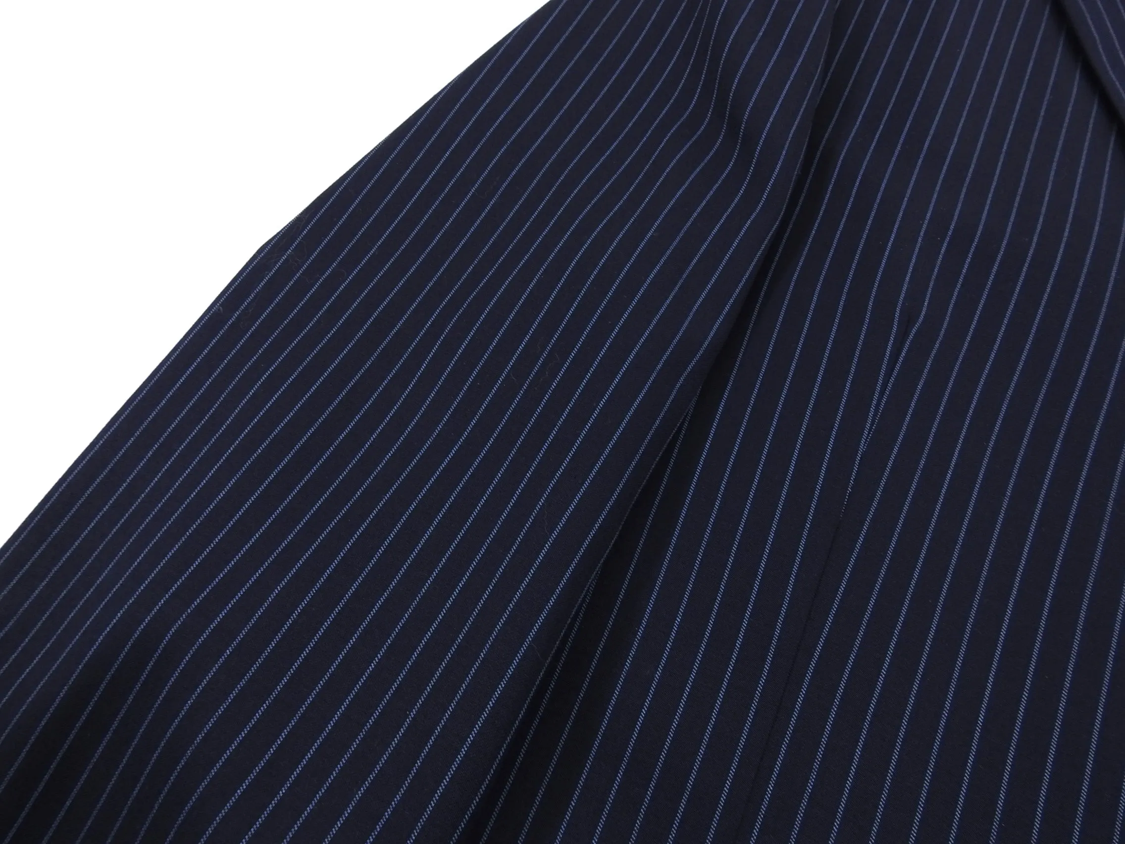 Burberry Navy and Light Blue Wool Pinstripe Suit - 40S