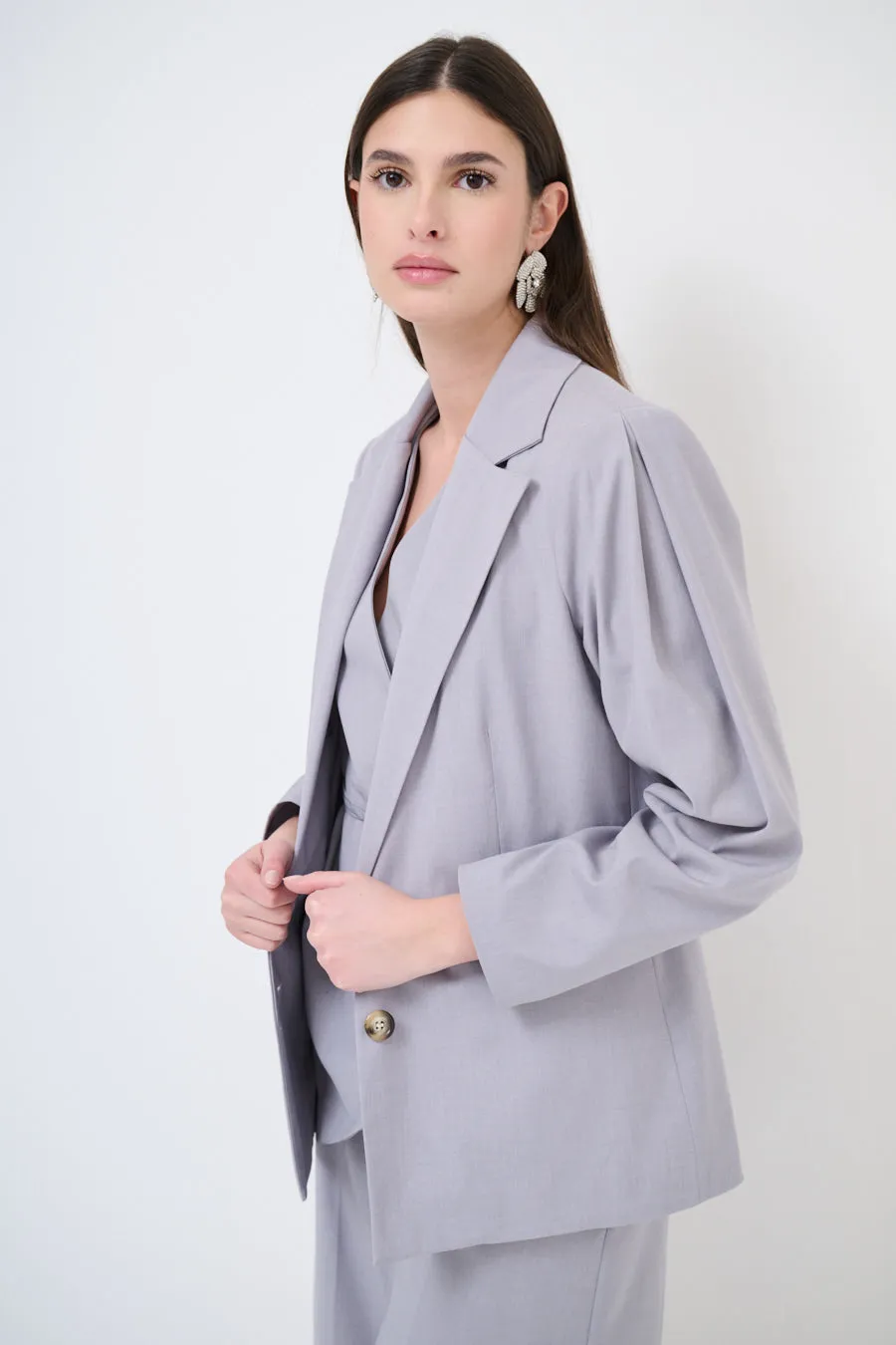 Classic tailored single-breasted blazer wholesale