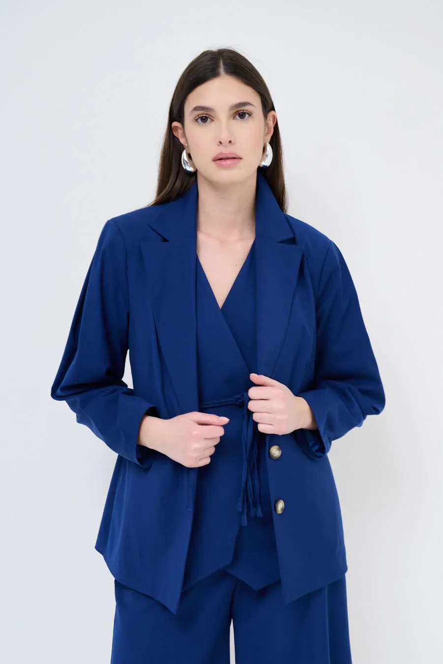 Classic tailored single-breasted blazer wholesale