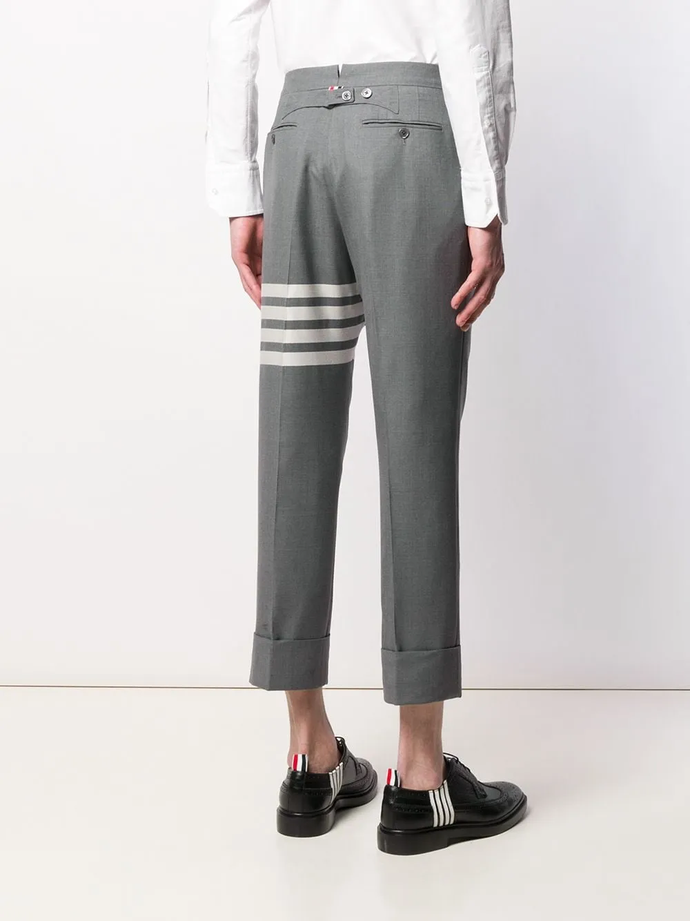 cropped 4-Bar Stripe wool trousers