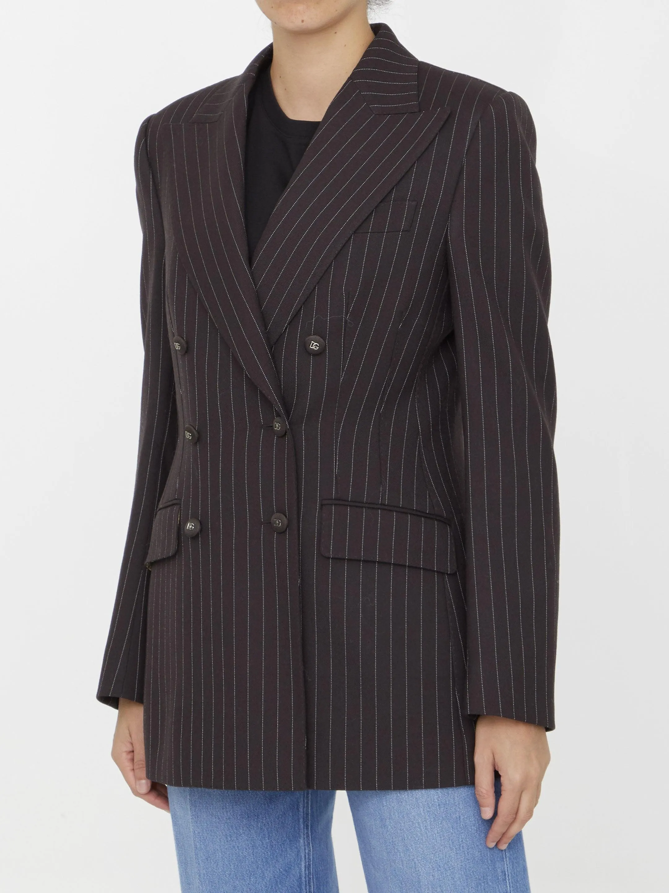 Dolce & Gabbana Pinstriped Wool Jacket