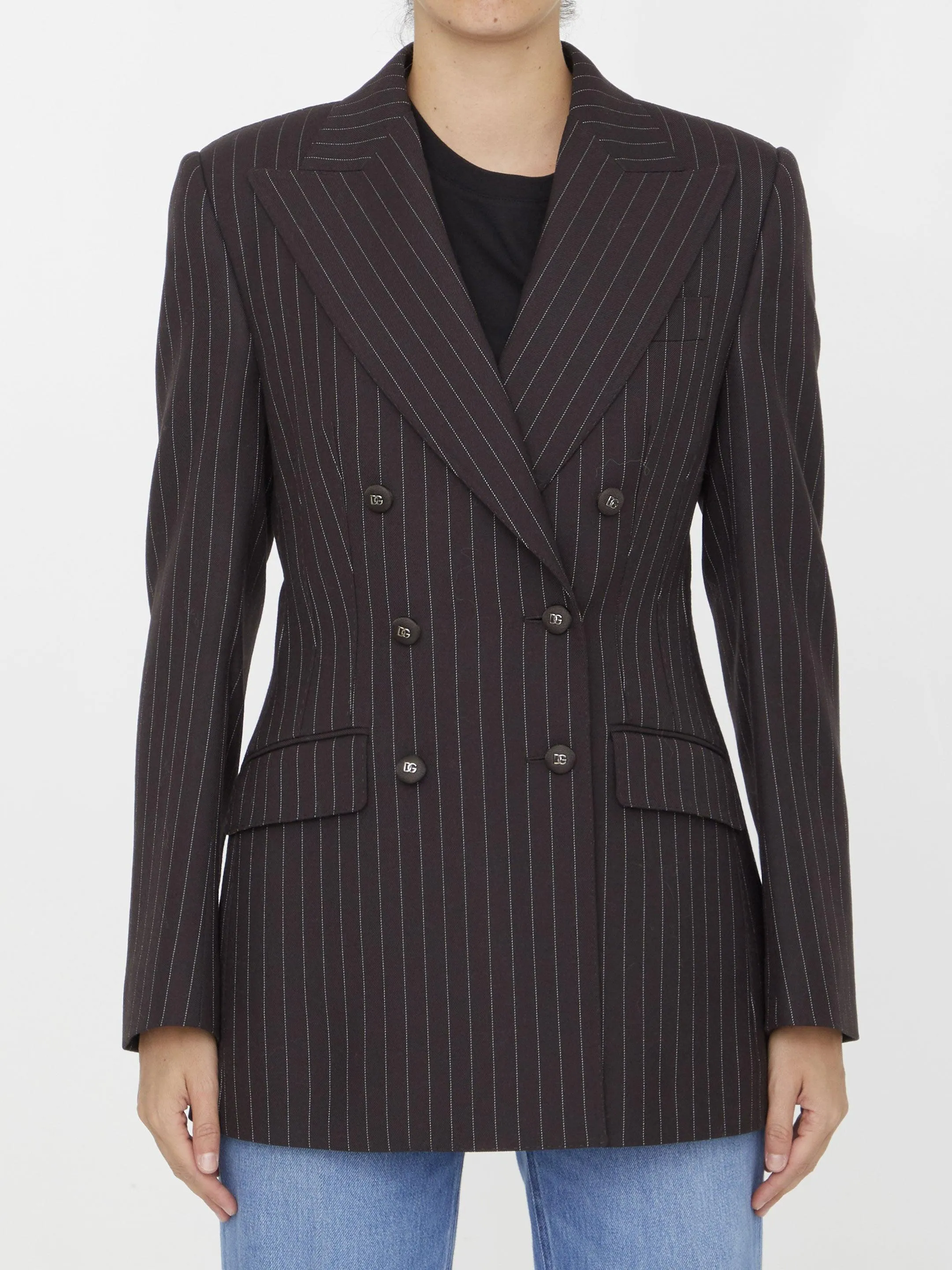 Dolce & Gabbana Pinstriped Wool Jacket