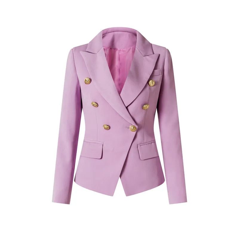 Double-breasted Lavender Blazer