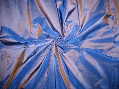 electric blue / brown shot silk taffeta TAF80 44&quot; wide