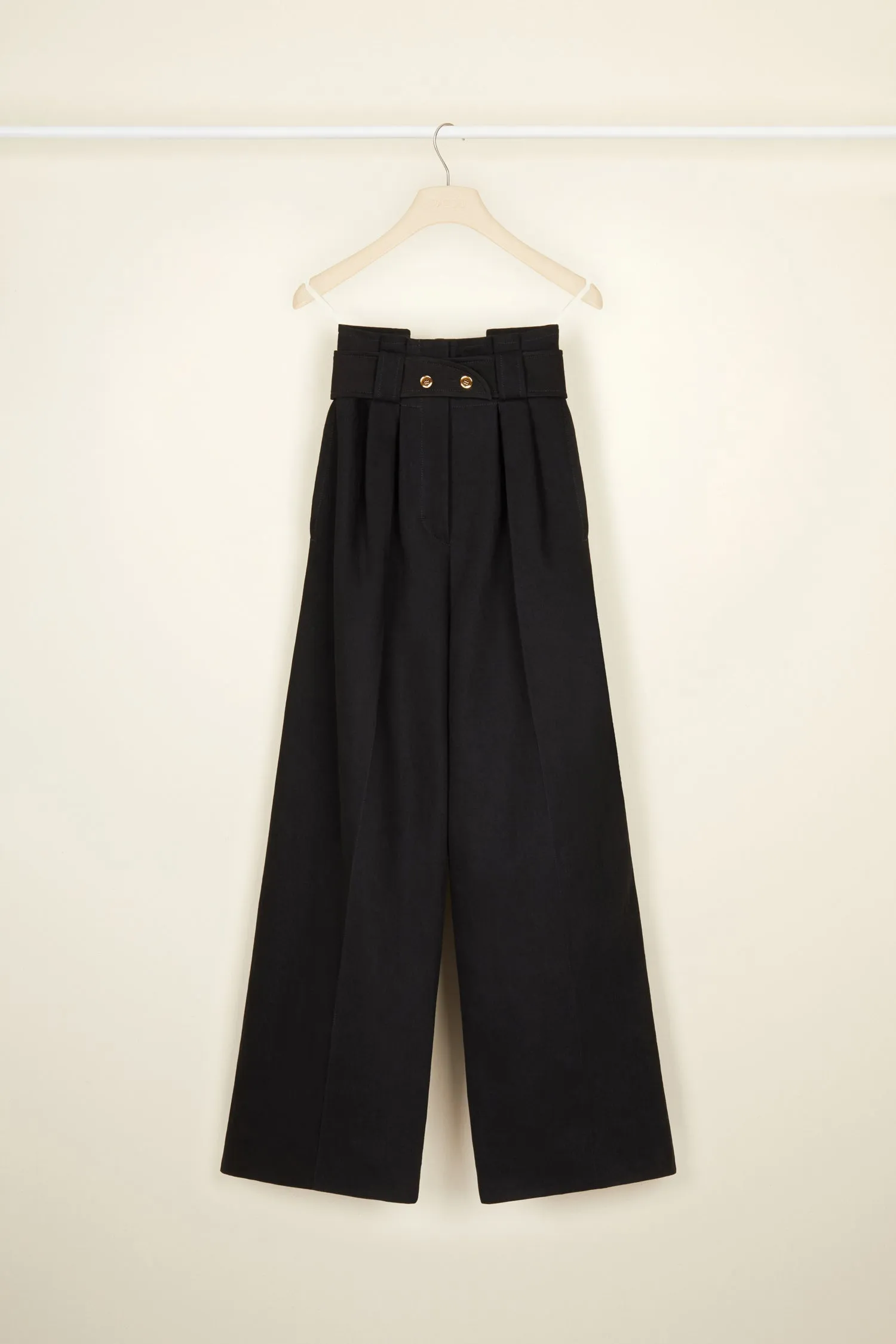 Extra wide denim trousers in organic cotton