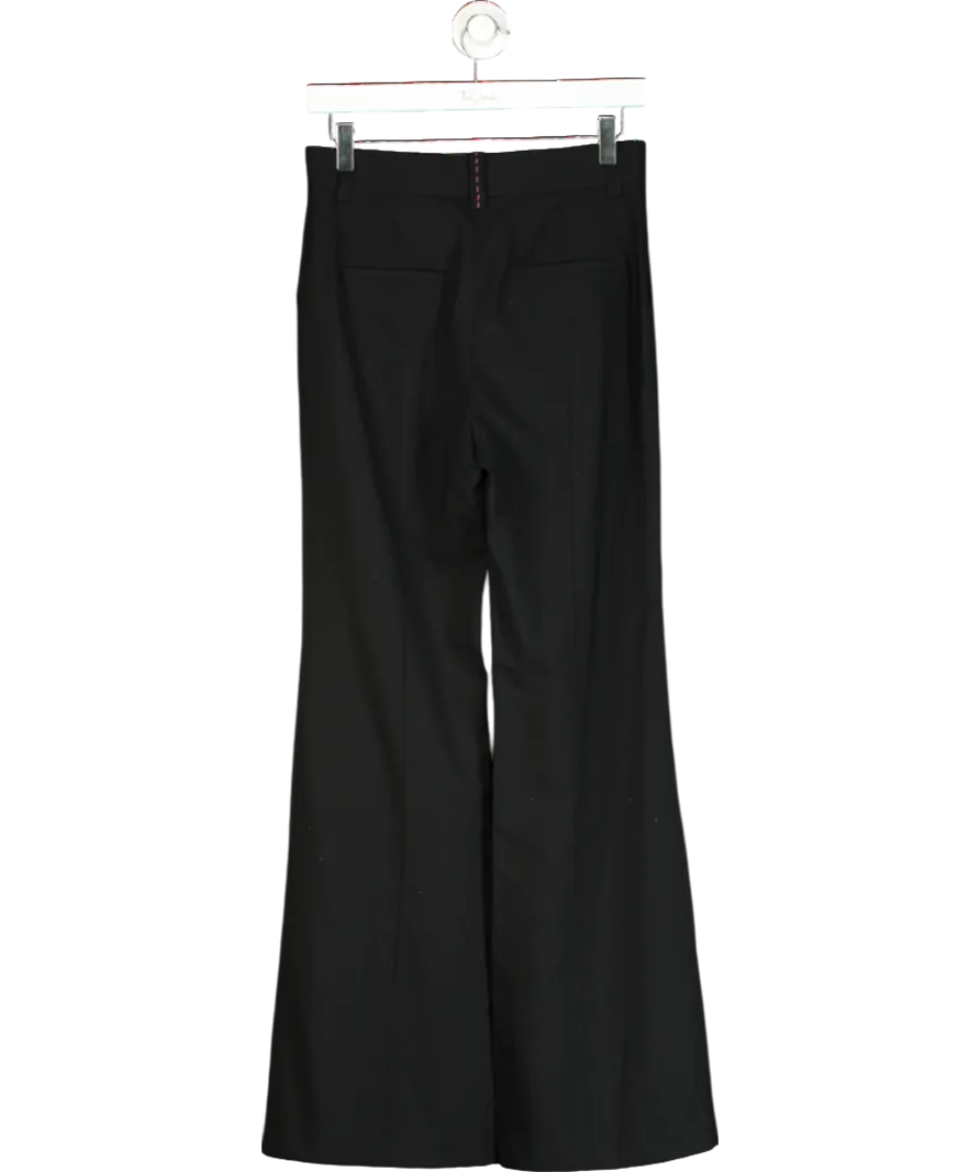 Fabrique Black Chance Flared Suit Trousers In Fine Wool UK S