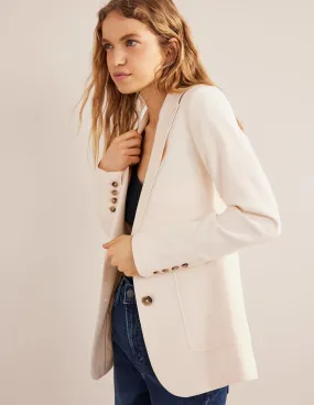 Fluid Tailored Blazer-Ivory