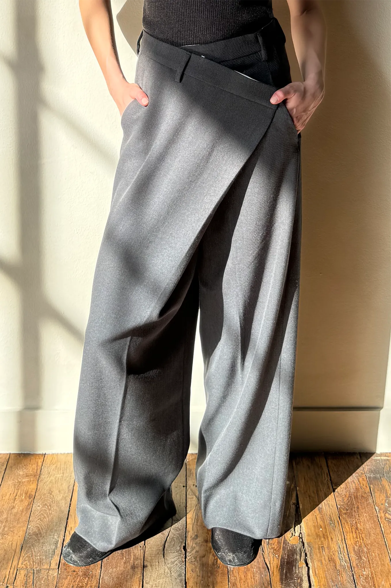 Fold Over Criss Cross Trousers