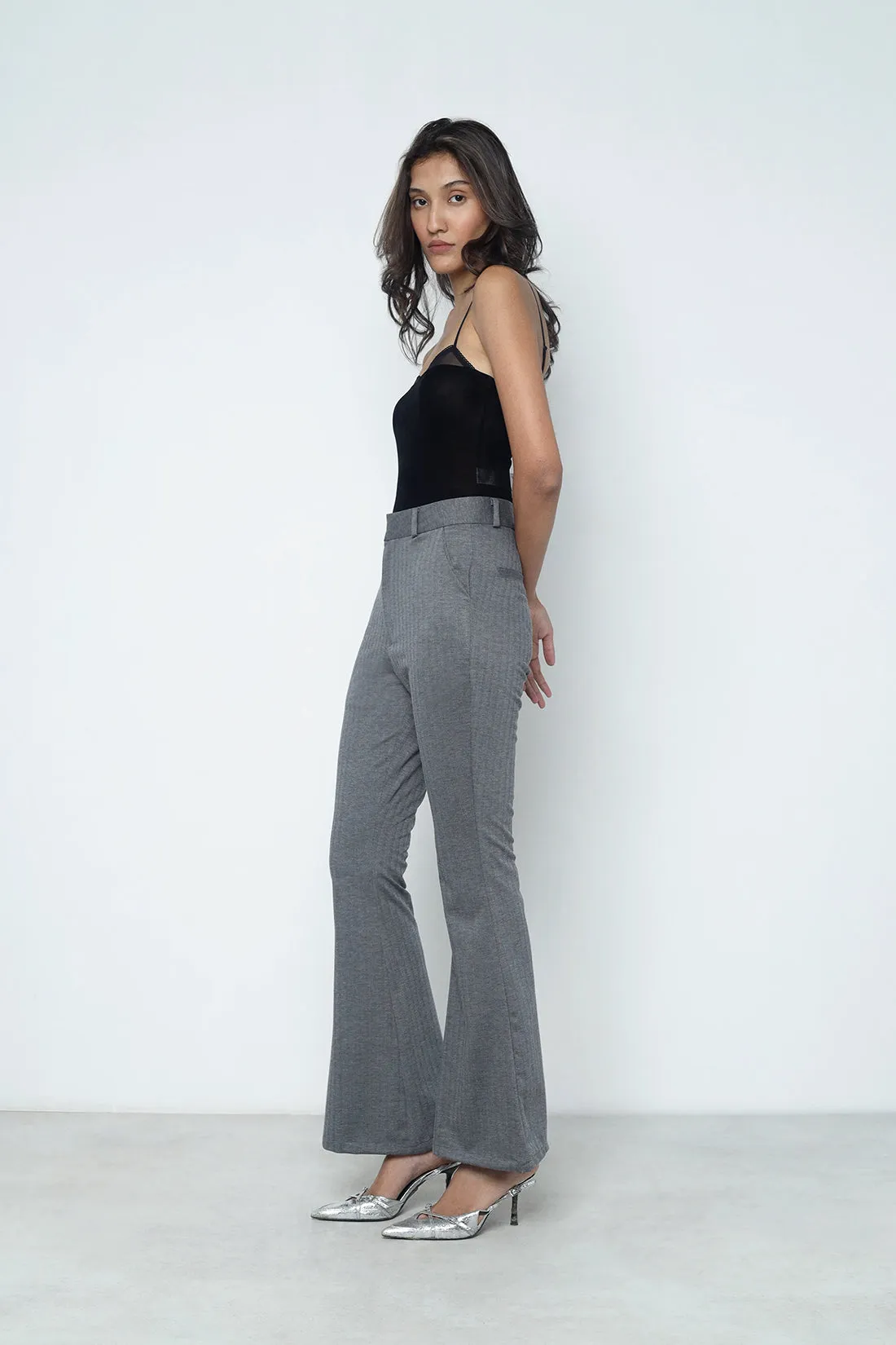 Grey Bootcut Trouser