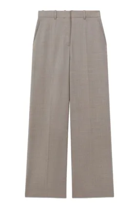 Hazel wool blend wide leg suit trousers