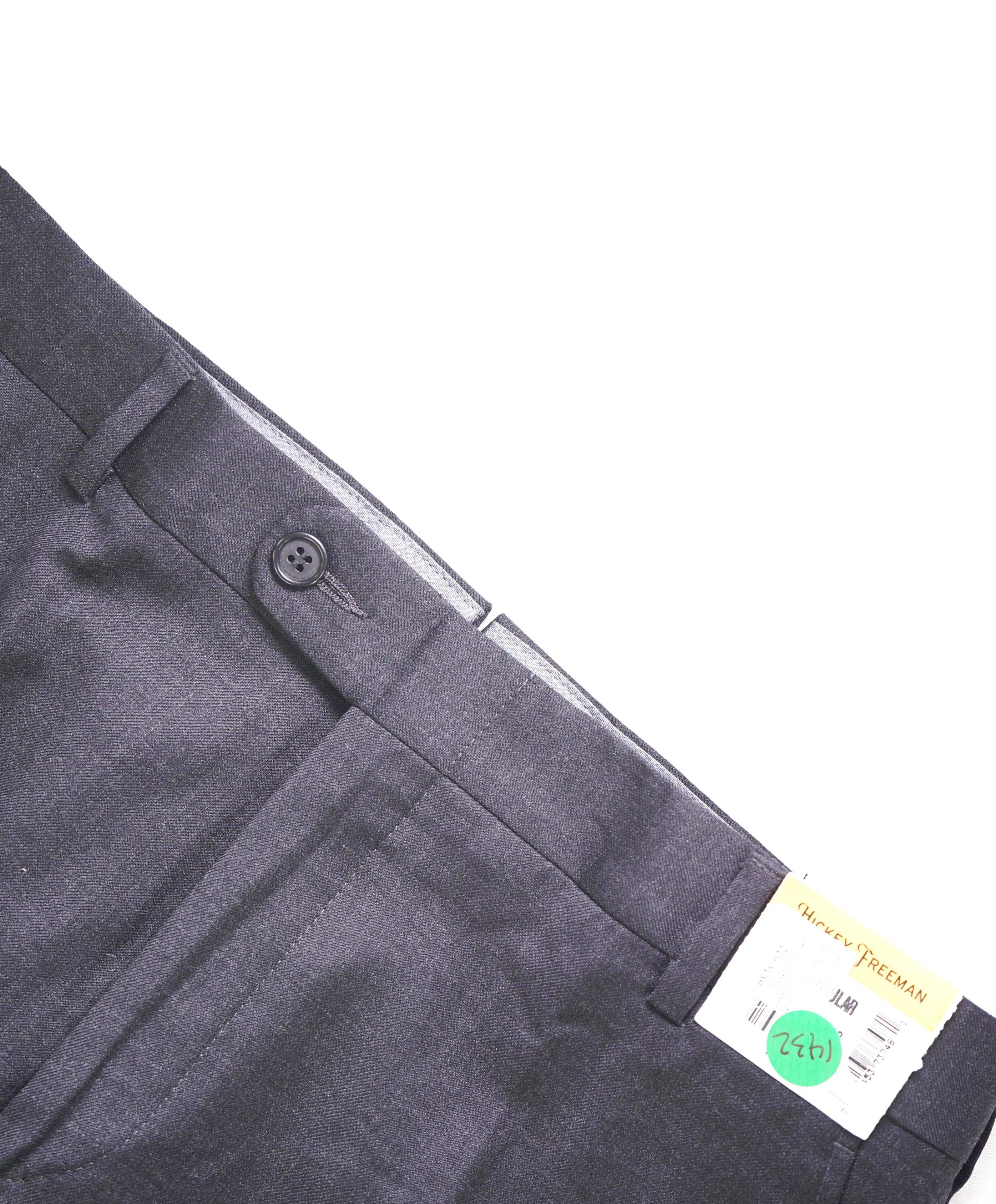 HICKEY FREEMAN - Gray *CLOSET STAPLE* Wool Flat Front Dress Pants - 30W