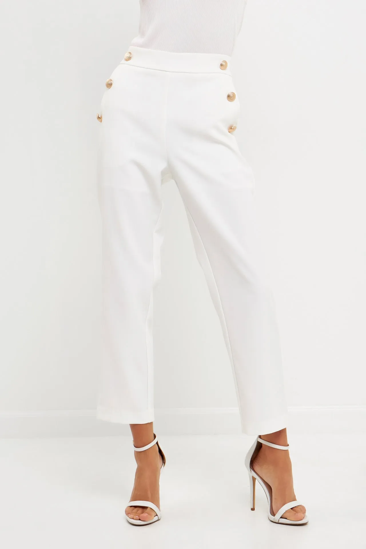 High Waisted Buttoned Trousers