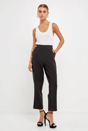 High Waisted Buttoned Trousers