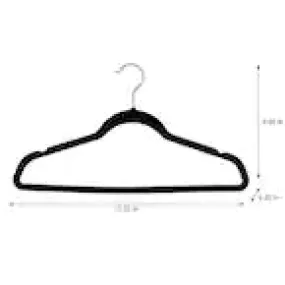 Laura Ashley Black Slim Velvet Hangers 25pc