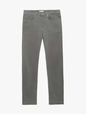 L'Homme Slim Brushed Twill -- Grey Green