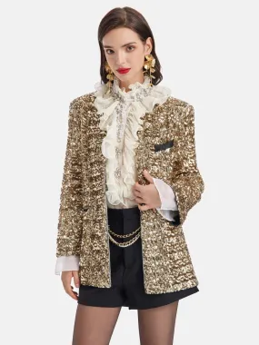 Light Luxury Sequin Heavy-Duty Blazer