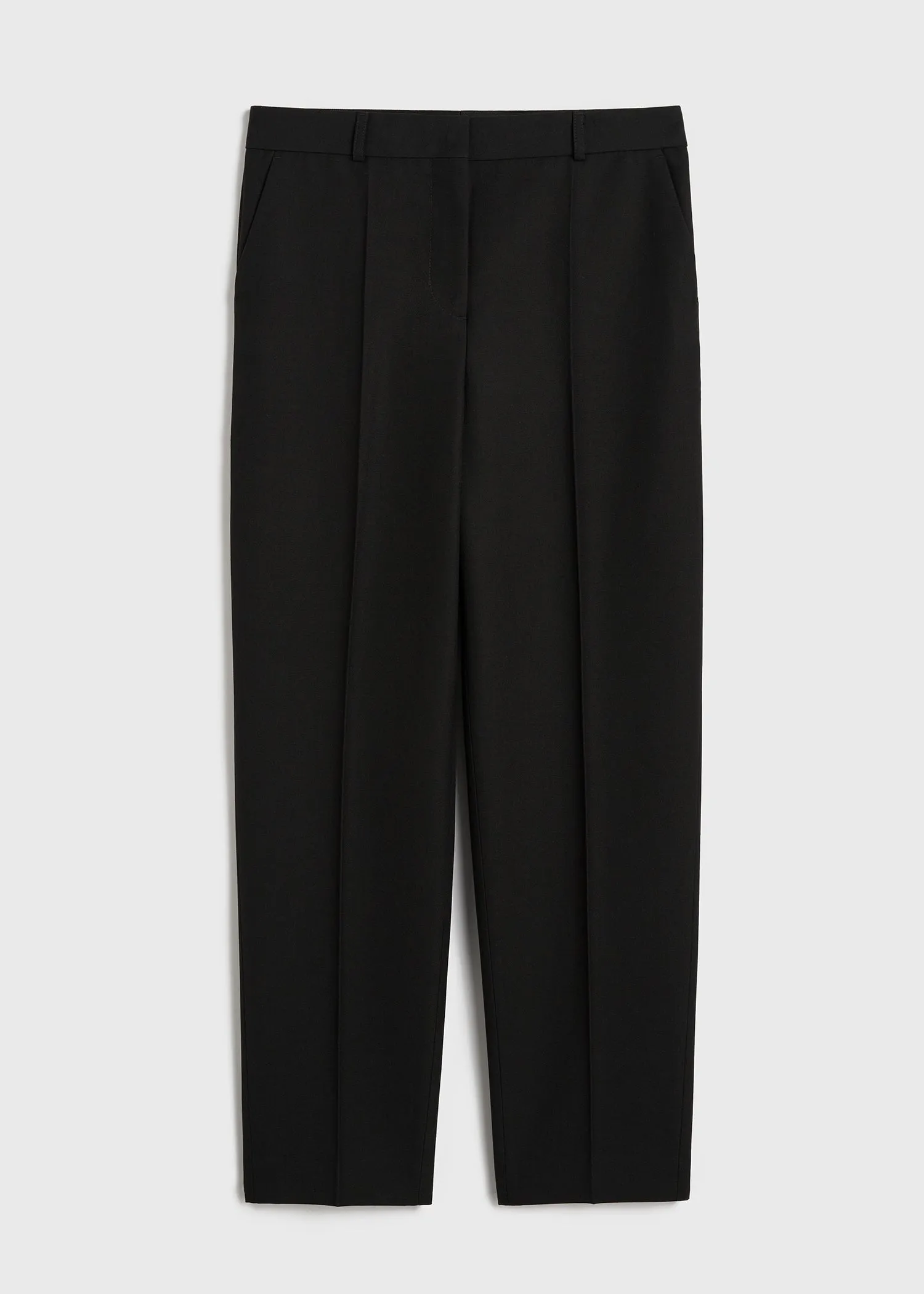 Low-waist tailored trousers black