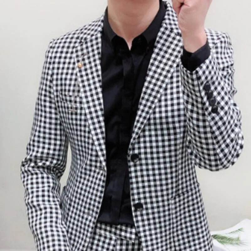 Men's Casual Slim Fit Single Breasted Blazer