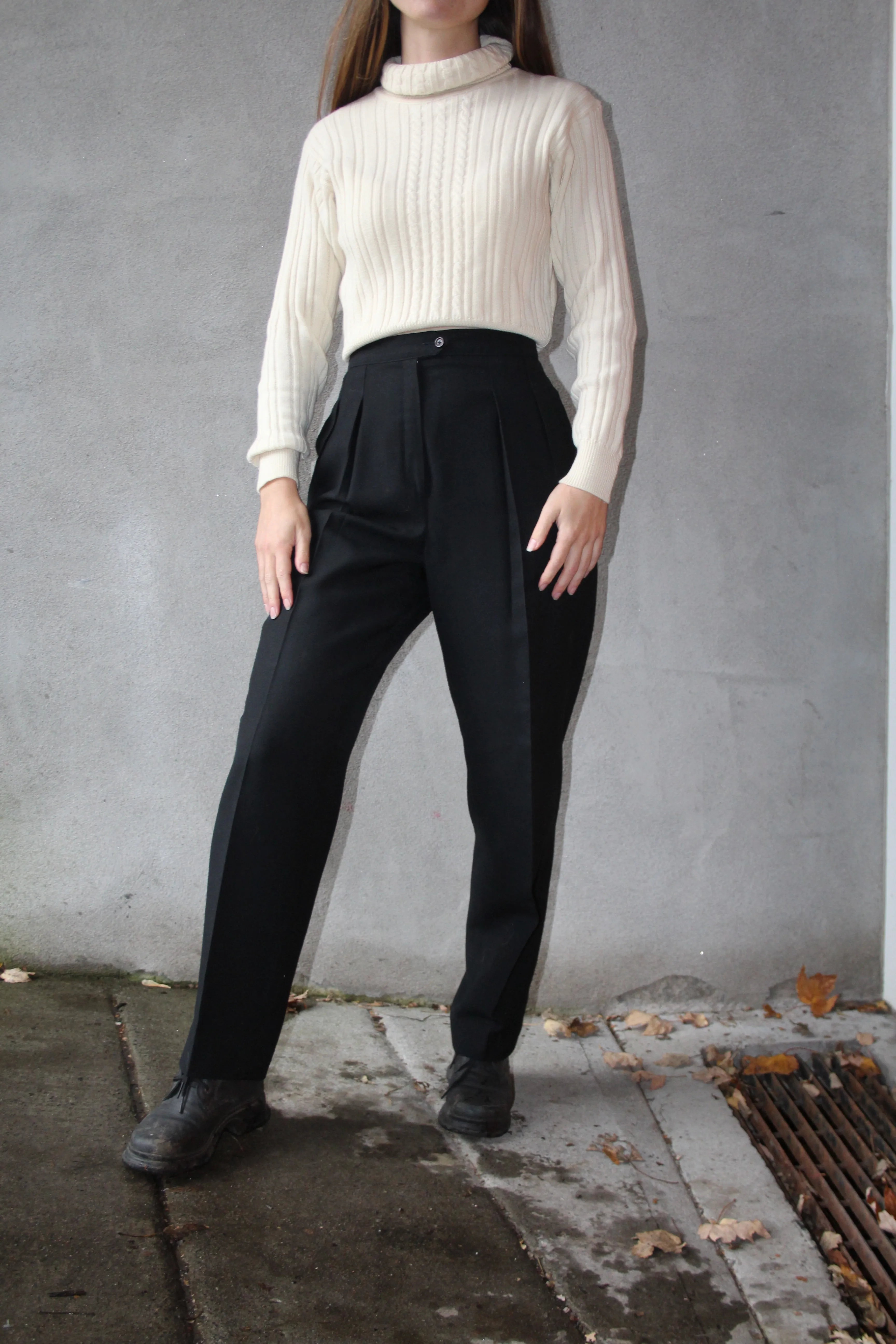 Michel Collard Paris 100% Wool Trousers - 30"