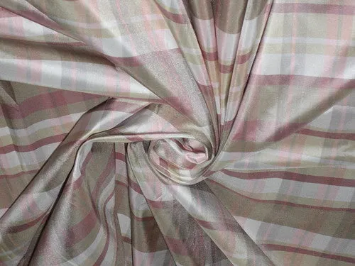 Multi colour gorgeous plaids SILK TAFFETA FABRIC~Width 54