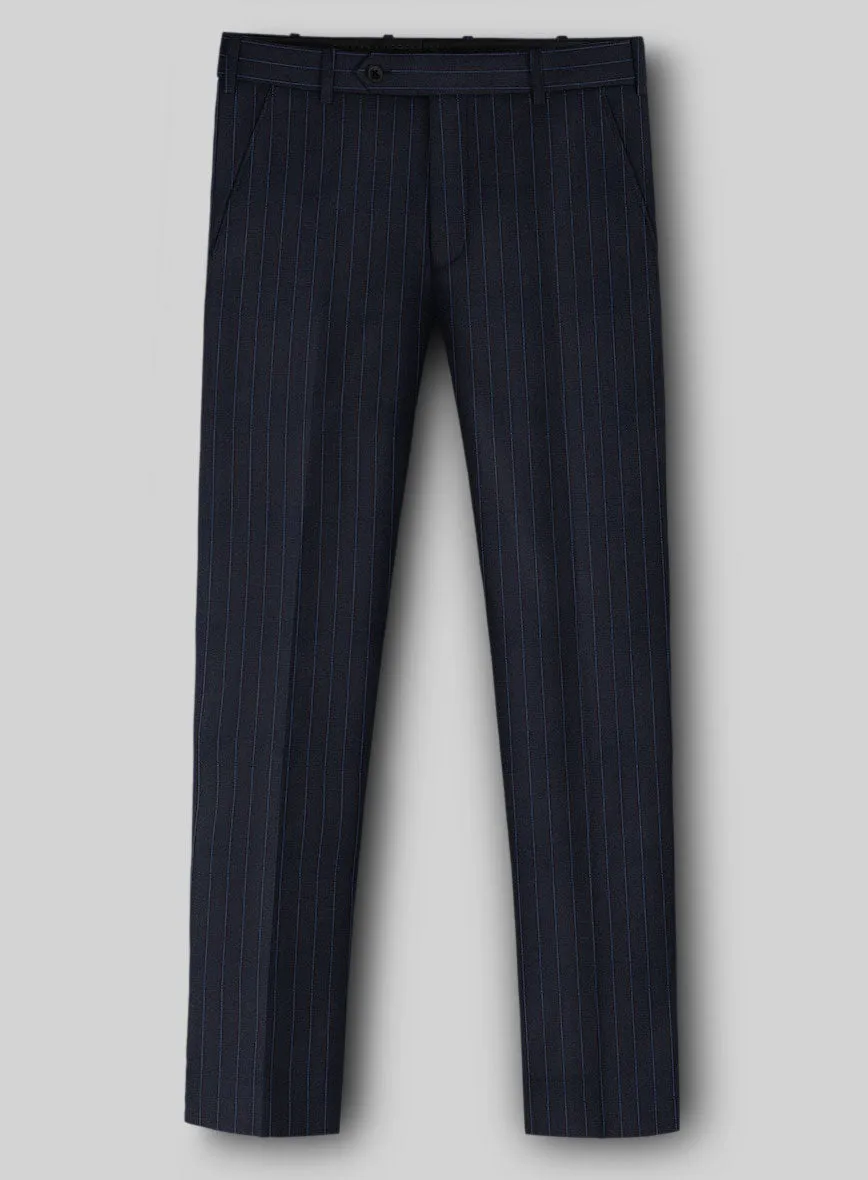 Napolean Abelino Stripe Dark Blue Wool Pants