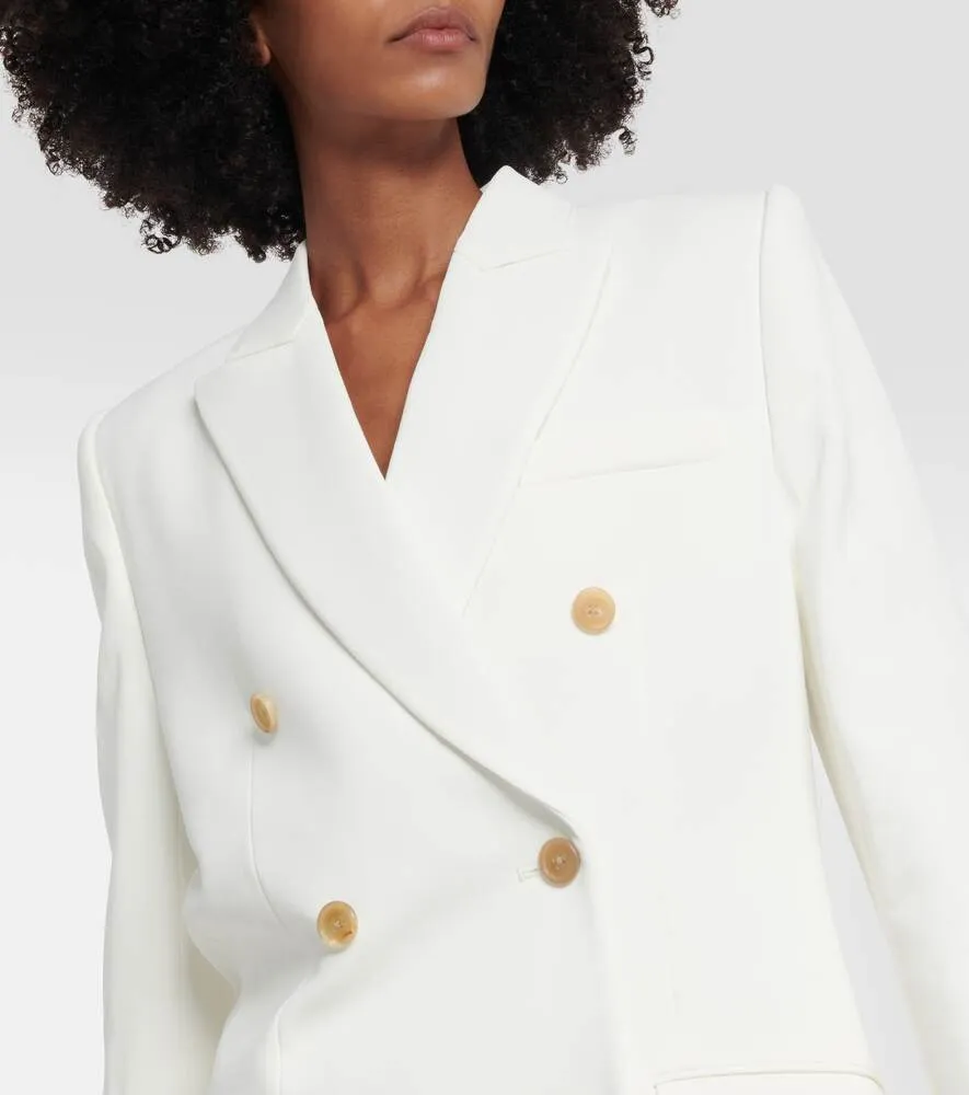 Nathan KHAITE double-breasted blazer, white