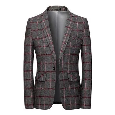 Plaid Slim Fit Blazers