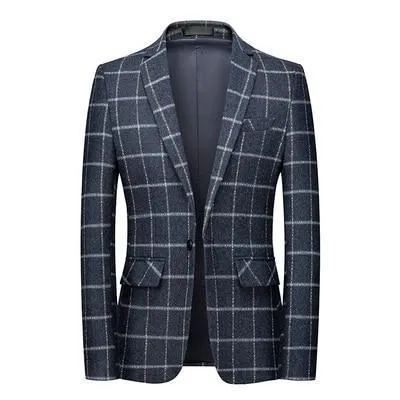 Plaid Slim Fit Blazers