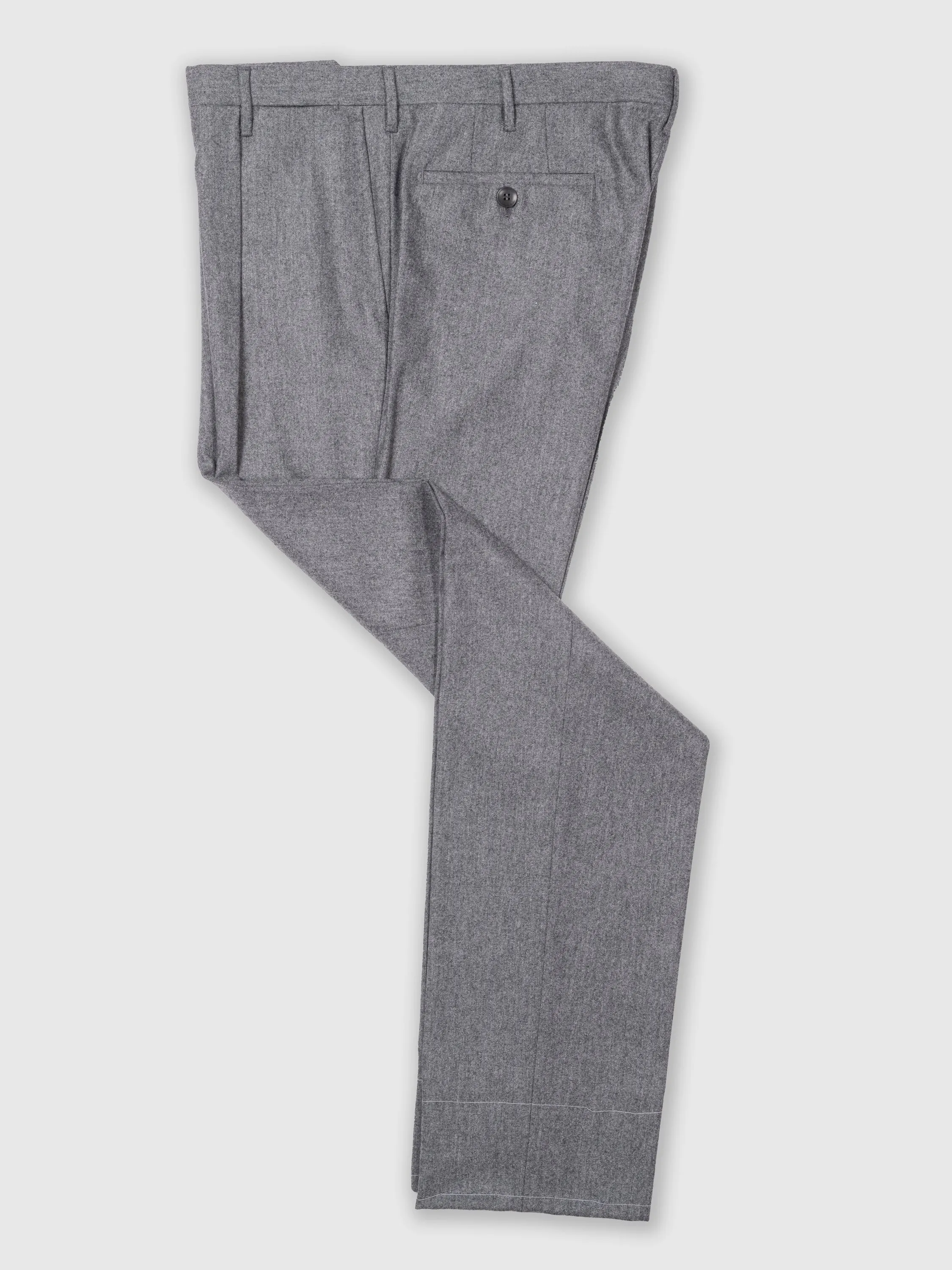 Pleated Dress Trouser - Mid-Gray Flannel