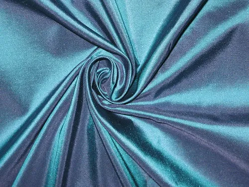 Pure SILK TAFFETA FABRIC Iridescent Blue x Sea Green TAF67[2] 54&quot; wide