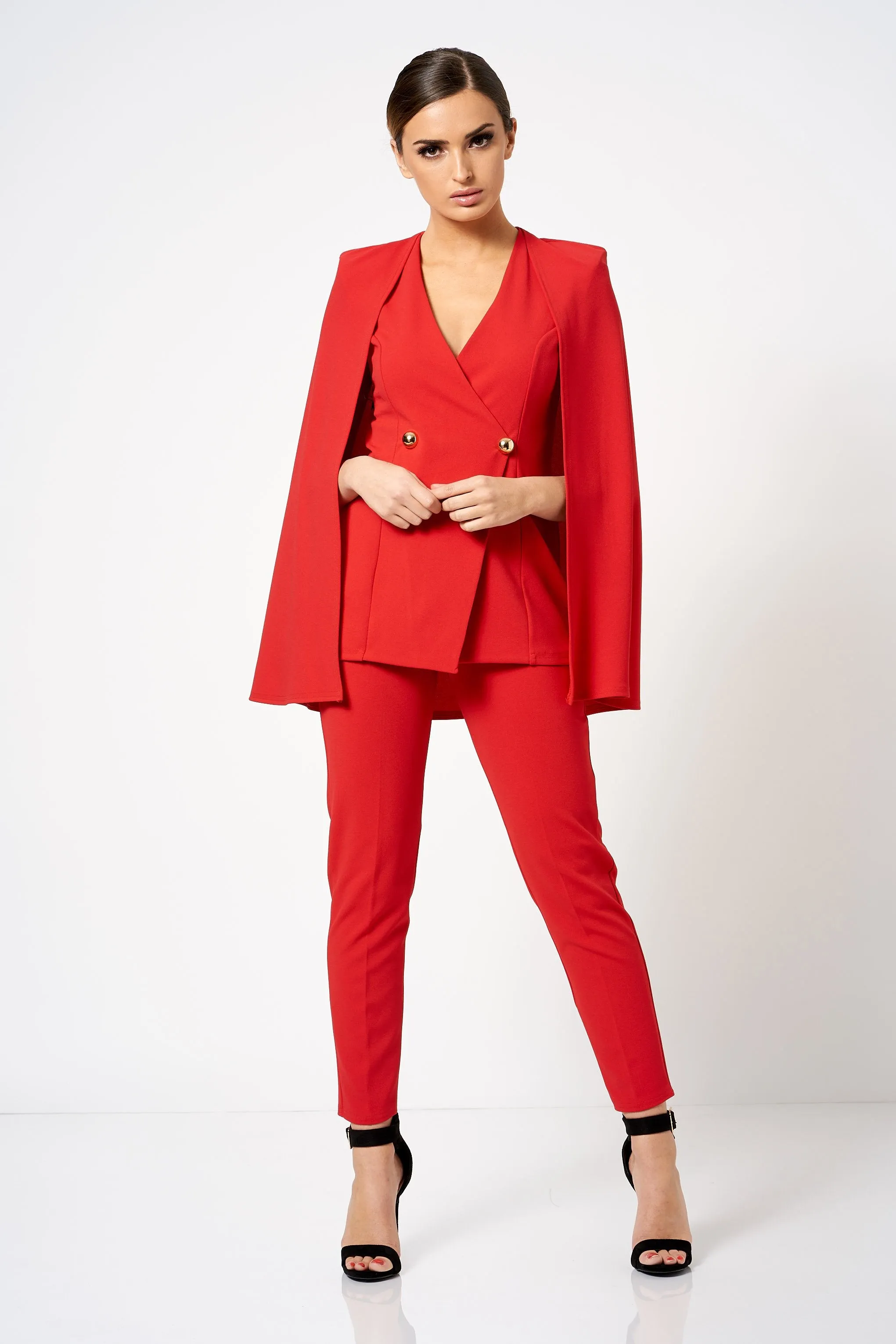 Red Tailored Co-ord Trousers