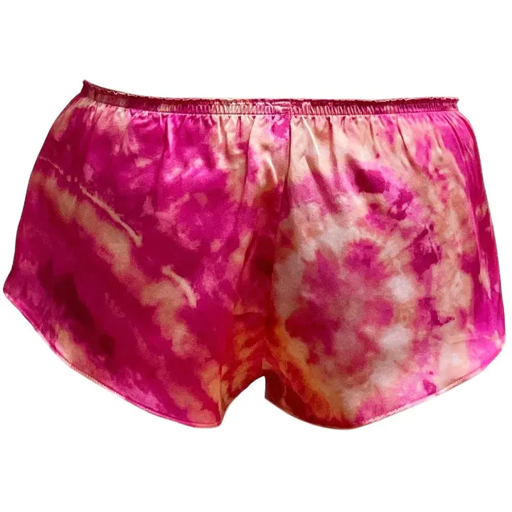 Rose Quartz Psychedelic Silk Flutter Shorts