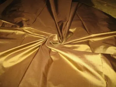 SILK TAFFETA FABRIC BRONZE WITH BROWN SHOT color 54" wide TAF14