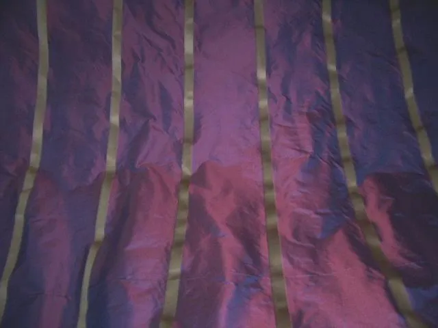 Silk taffeta MAGENTA IRIDESCENT - with satin stripe 54&quot; wide