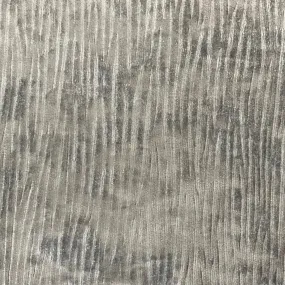 Silver Corduroy Stretch Velvet Fabric