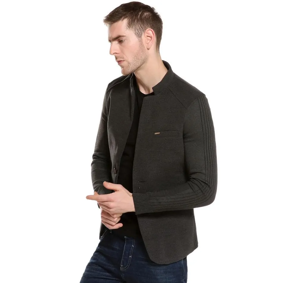 Single Breasted Slim Fit Woollen Blazer