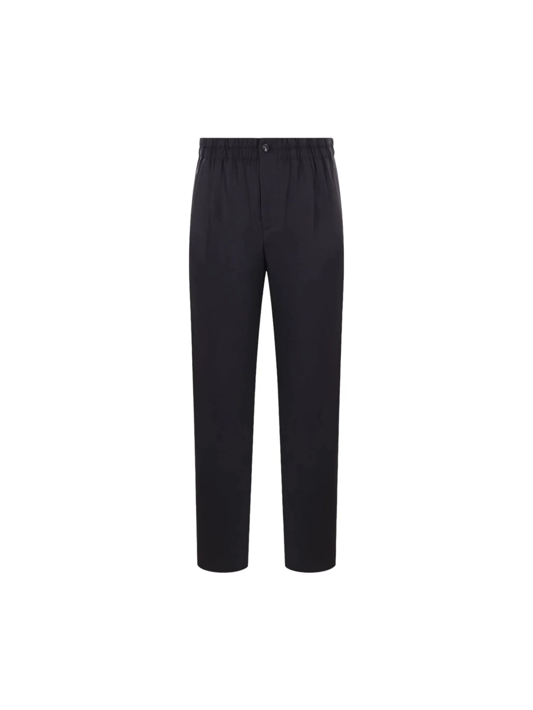 Straight-Leg Wool Cashmere Trousers