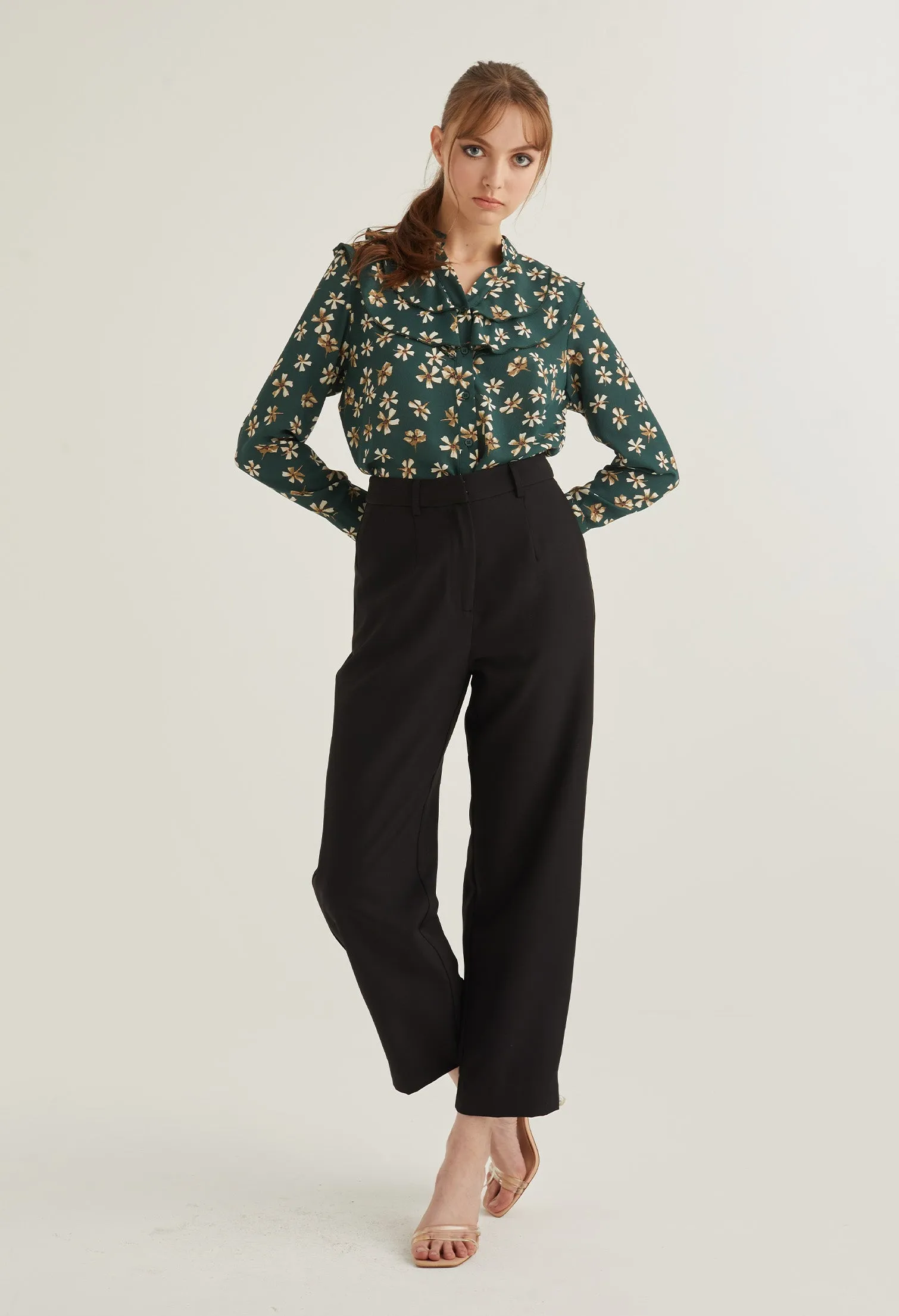 Tailored Straight Cut Trousers